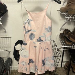 Satin dress with open back